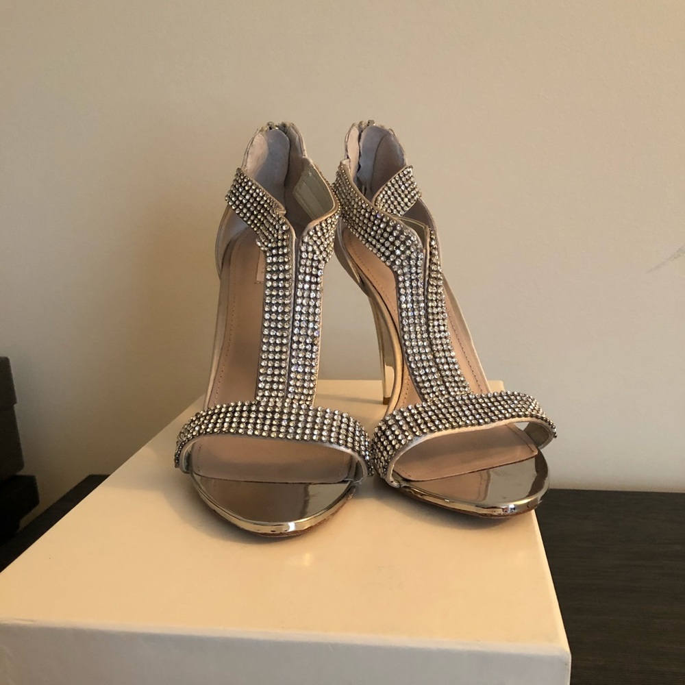 Glint Silver heels, size 8.5